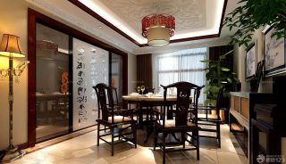 2023中式新古典风格家庭餐厅设计效果图欣赏