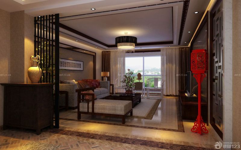 2023最新中式新古典风格客厅装饰图片 