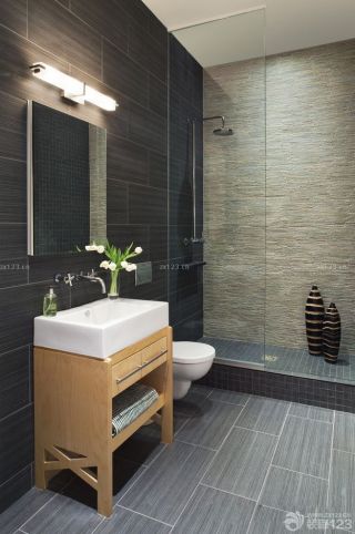 2023家装现代风格洗手间隔断设计图片