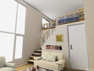 最新现代美式室内阁楼楼梯效果图  