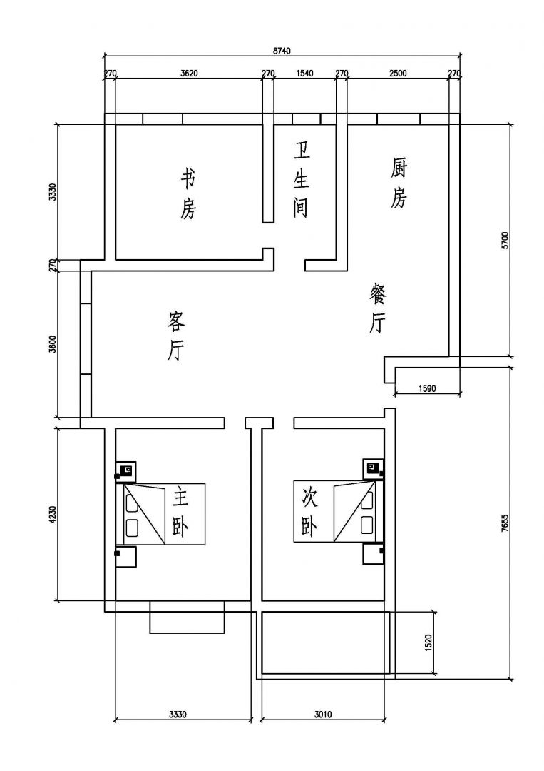 最新70平米小户型平面图设计大全2023