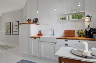 小户型开放式厨房简约风格设计效果图