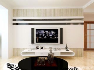 家装客厅白色电视柜设计图片
