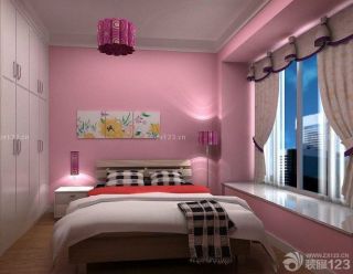 卧室纯色液态壁纸装修效果图片