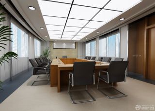 大型会议室桌椅装修设计效果图欣赏2023