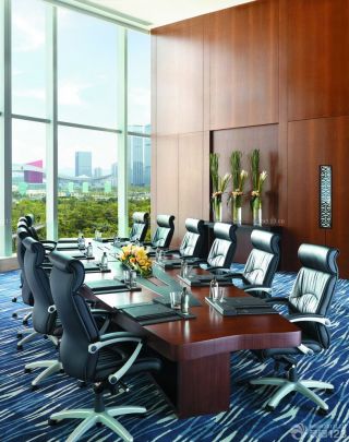 大型会议室桌椅装修设计效果图大全赏析2023 