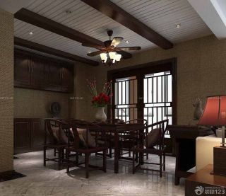 新中式家庭餐厅灯具装饰图片