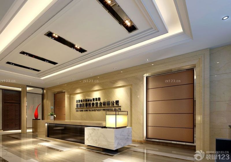 最新公司前台形象墙装修案例欣赏