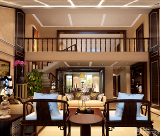2023中国古典风格新房客厅装修效果图