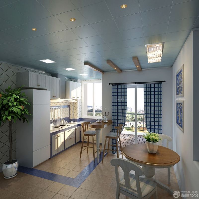 地中海厨房容声集成吊顶设计效果图欣赏