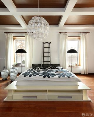 2023美式风格小户型客厅卧室一体设计案例