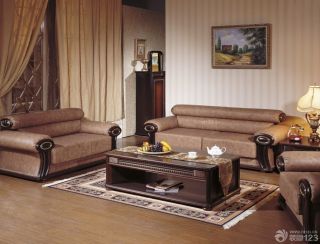 新古典风格小户型样板房沙发装饰设计效果图欣赏