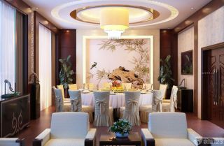 中式风格酒店餐桌设计效果图片大全