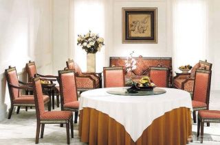 2023中式风格酒店餐桌设计效果图欣赏