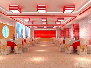2023新中式风格酒店餐厅椅套装饰效果图