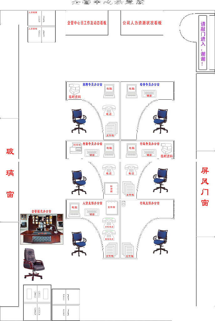 最新简单办公室布局图