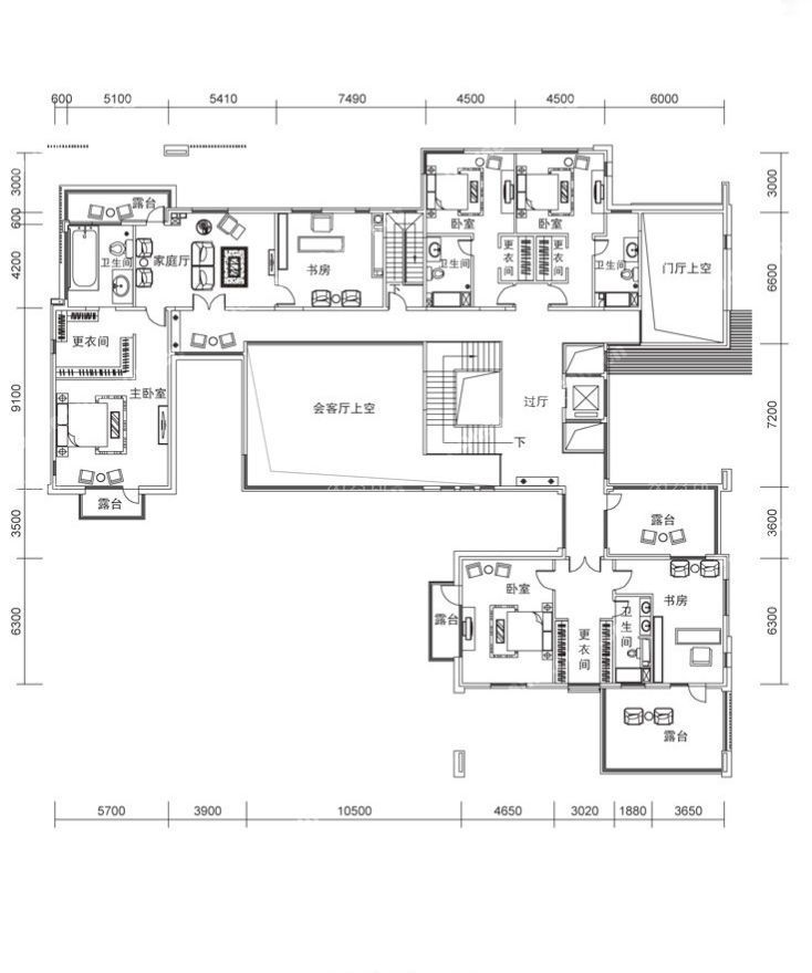 2023最新混搭风格农村复式小别墅户型图 