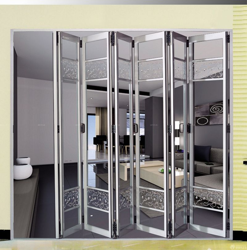 欧式风格客厅玻璃折叠门效果图欣赏