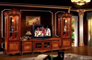2023美式复古组合电视柜家具效果图欣赏
