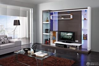 美式现代客厅组合电视柜效果图片大全