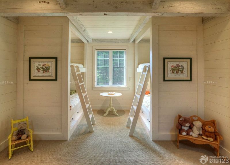 38平米一室一厅儿童高低床设计效果图欣赏