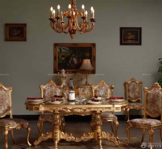 古典美式风格椭圆形餐桌图片欣赏