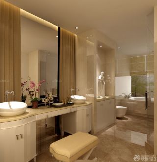 欧式一室一厅卫生间设计装修设计效果图欣赏