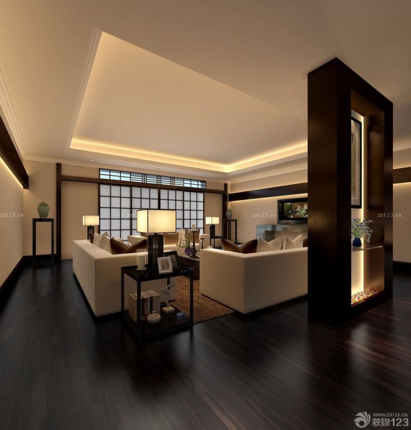 2025最新日式装修风格黑色木地板装修效果图