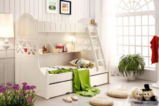 欧式风格卧室母子高低床设计案例图大全