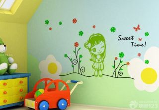 阁楼儿童房墙绘设计效果图