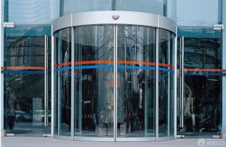 2023大型商场弧形自动玻璃门装修案例