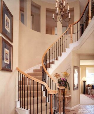 最新现代简约风格别墅楼梯设计效果图欣赏