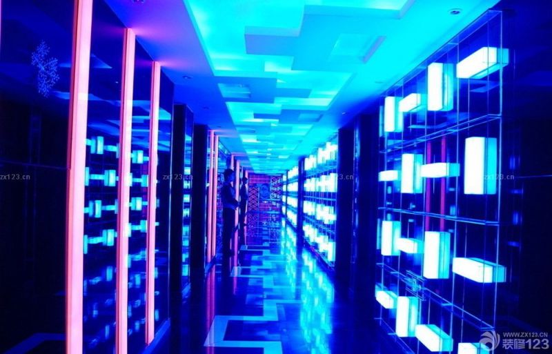 五彩缤纷ktv走廊装修效果图片大全