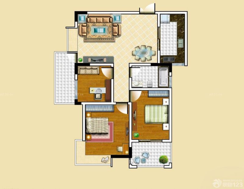 2023现代风格房屋平面设计效果图