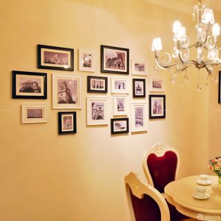 欧式饭厅情侣照片墙装修效果图
