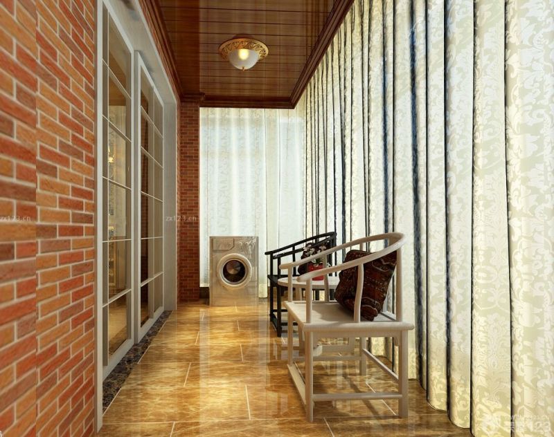 2023客厅阳台隔断玻璃推拉门设计装修效果图