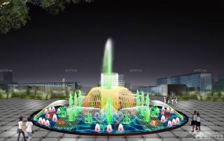 2023现代简约风格喷泉实景图