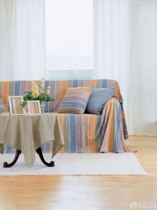 2023时尚田园家庭室内客厅沙发套装修效果图片