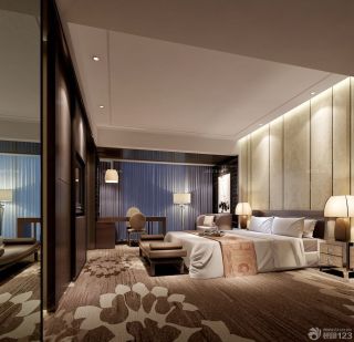 最新简欧风格快捷酒店房间设计效果图