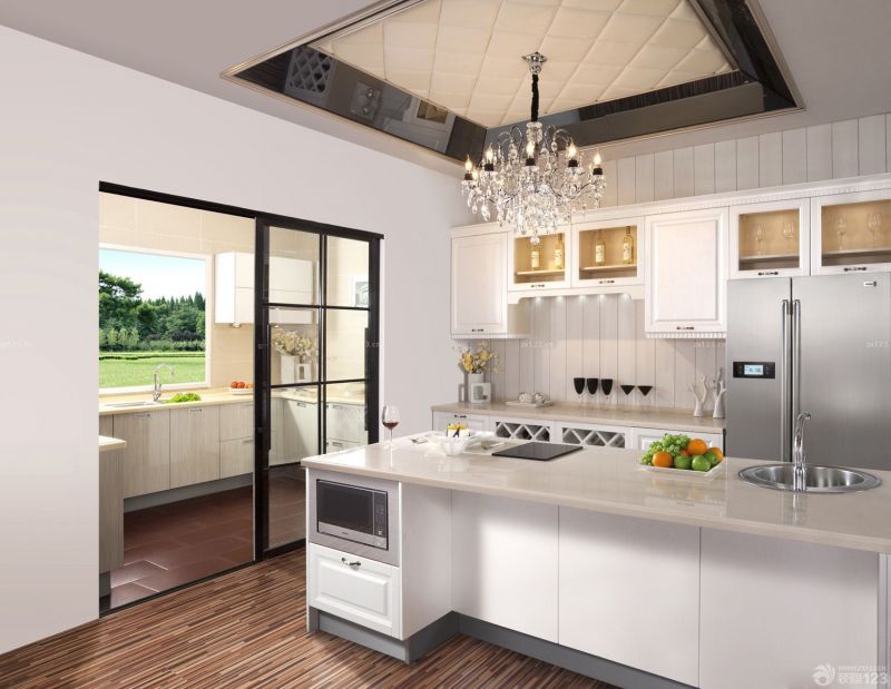 2023最新小户型阳台改厨房橱柜设计装修效果图