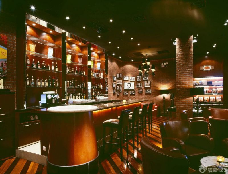 2023最新个性中式酒吧吧台高凳设计效果图欣赏
