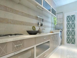 2023家装厨房简约风格橱柜大理石台面装修案例