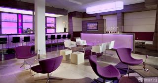 现代酒吧紫色灯光装饰设计装修效果图片欣赏