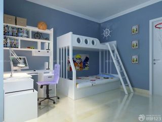 儿童房家具高低床设计图片