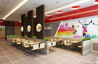 2023现代快餐店小餐桌设计图片大全