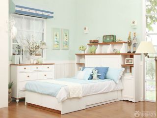 简欧风格10平米儿童房白色家具设计图片大全