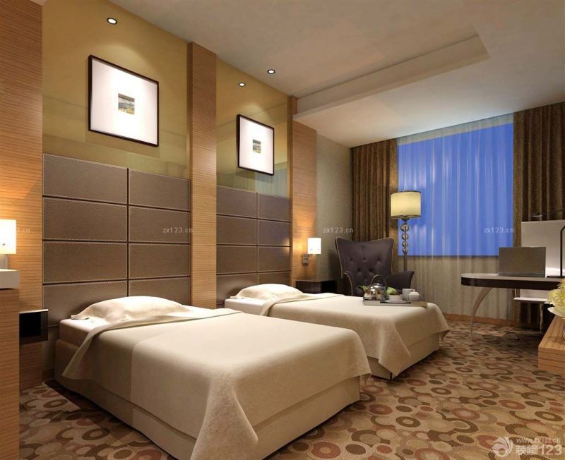 2023最新快捷酒店装修设计床头背景墙装修效果图片