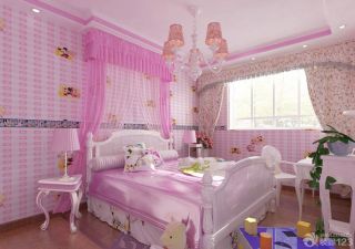 欧式风格公主房间小花窗帘设计效果图欣赏