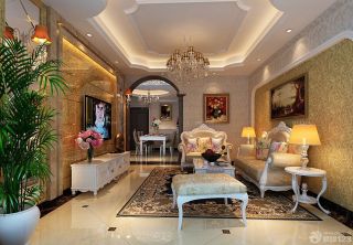 豪华家装客厅欧式古典家具壁灯效果图片大全
