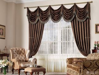 古典欧式风格客厅欧式短帘装修实景图欣赏